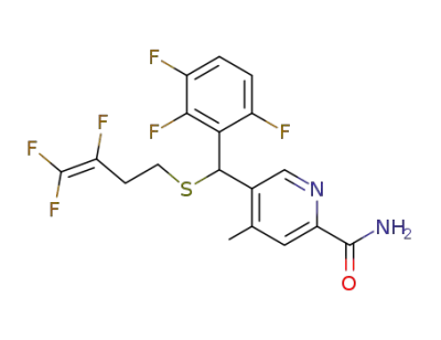 4-methyl-5-[(3,4,4-trifluoro-3-butenylthio)(2,3,6-trifluorophenyl)methyl]pyridine-2-carboxamide